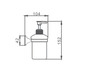 Дозатор жидкого мыла HAIBA HB8527 матовое стекло, хром