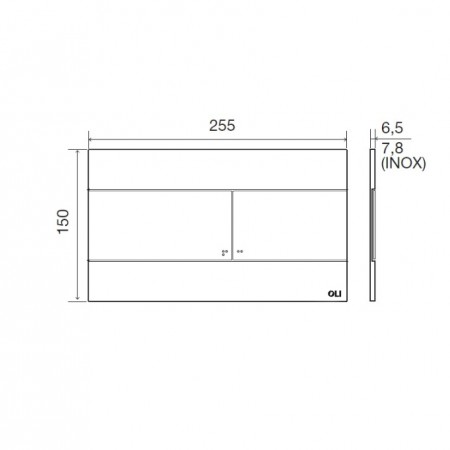 Панель механическая двойная OLI Slim, пластик белый