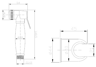 Набор 3 в 1 с гигиенической лейкой, арт. BH3in1, ESKO