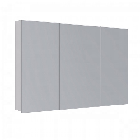 Шкаф зеркальный Lemark UNIVERSAL 120х80см 3-х дверный, цвет корпуса: Белый глянец