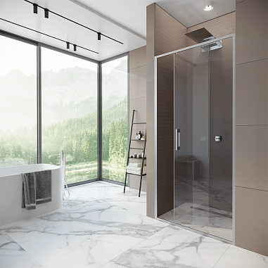 Дверь в нишу Alex Baitler AB61С130 (1300х2000) прозрачное, двери раздвижные