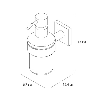 Fixsen LUX CHROME FX-15012 Дозатор жидкого мыла, хром