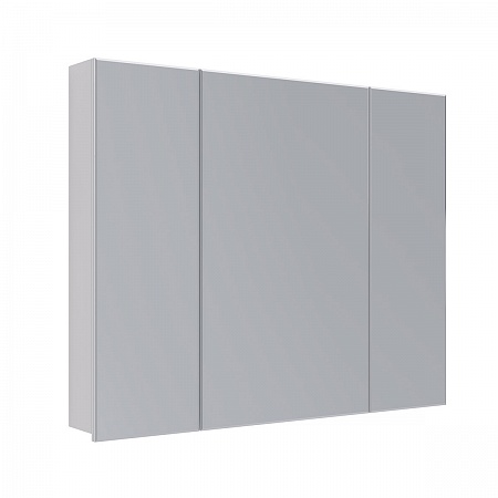 Шкаф зеркальный Lemark UNIVERSAL 100х80см 3-х дверный, цвет корпуса: Белый глянец