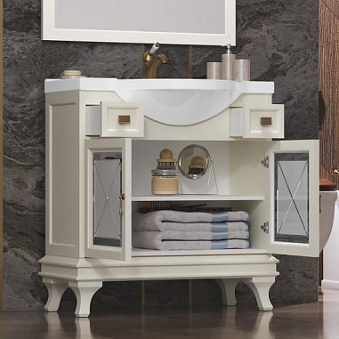 Тумба OPADIRIS Борджи 85, слоновая кость (под раковину Santek Сенеж 87)