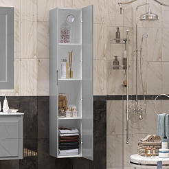 Пенал OPADIRIS Луиджи, серый матовый, универсальный