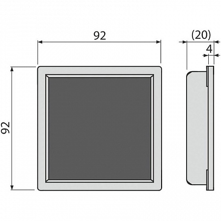 Решетка для cливных трапов из нержавеющей стали 92×92 мм, под кладку плитки, арт. MPV016