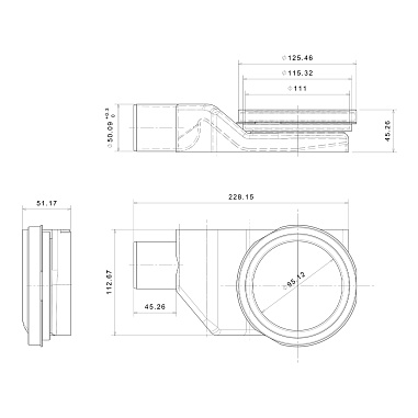 Душевой лоток POINT Деметра стекло белое 650 арт PN50565GLW