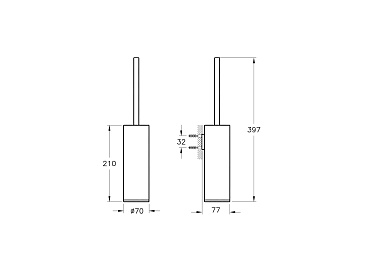 Ершик Vitra Origin A4489429 настенный, медь