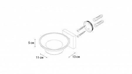 Fixsen METRA FX-11108 Мыльница стекло