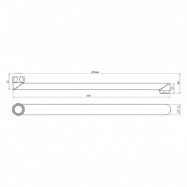 "Аксессуары" Излив в сборе 400мм., хром