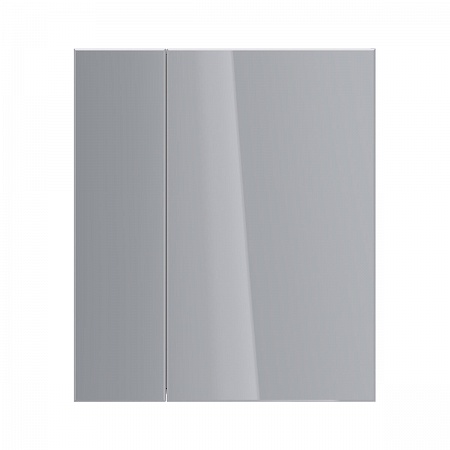 Шкаф зеркальный Lemark UNIVERSAL 70х80см 2-х дверный, цвет корпуса: Белый глянец