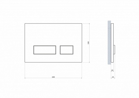 Кнопка Cersanit MOVI для LINK PRO/VECTOR/LINK/HI-TEC пластик хром глянцевый
