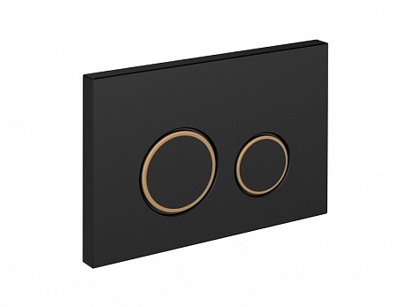 Кнопка Cersanit TWINS для LINK PRO/VECTOR/LINK/HI-TEC пластик черный матовый с рамкой