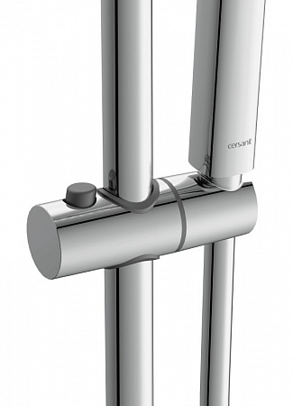 Душевая система Cersanit VIVO (смеситель термос. кнопочный) с изливом 3 режима шланг 150 PVC квадрат