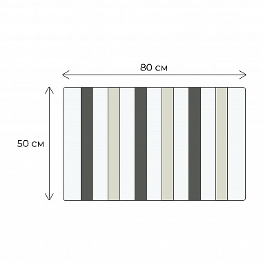 Fixsen AMBER FX-8040Z Коврик для ванной 50х80см, mix серый/бежевый/белый