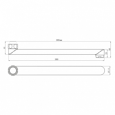 "Аксессуары" Излив в сборе 300мм., хром