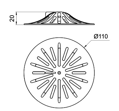 Универсальная фильтр-пробка WIRQUIN D110 мм CATCHY, серая