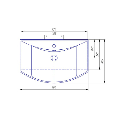 Умывальник мебельный OPADIRIS Kirovit Стиль 75