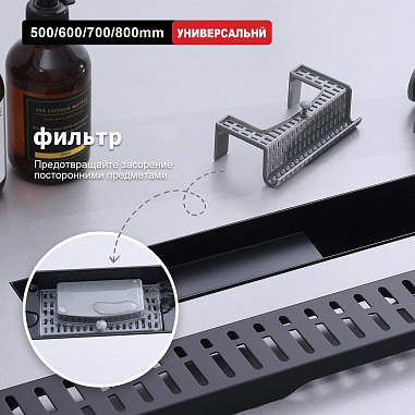 Трап для душа 70*800мм RAGLO R650.80.06