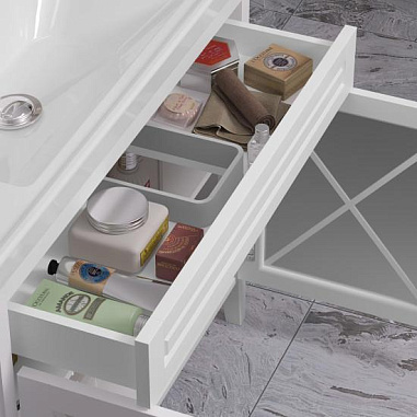 Тумба OPADIRIS Палермо 100, белый матовый (под раковину CeraStyle FRAME 100)