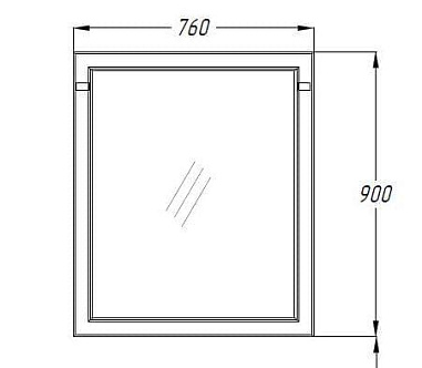 Зеркало OPADIRIS Омега 75, белый матовый