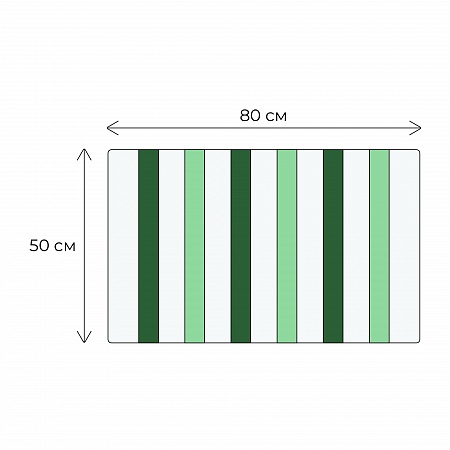 Fixsen AMBER FX-8040Y Коврик для ванной 50х80см, mix зеленый/св.зеленый/белый