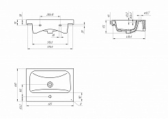 Раковина Cersanit мебельная MODUO 60 1 отв.