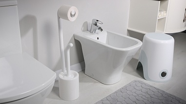 Fixsen WENDY 7073-02 Корзина для белья 2 в1 термопластик, цвет: белый