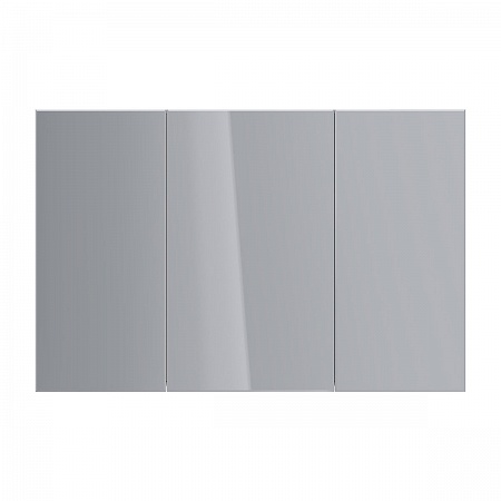 Шкаф зеркальный Lemark UNIVERSAL 120х80см 3-х дверный, цвет корпуса: Белый глянец