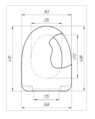 Сиденье WIRQUIN для унитаза САМАРА с пластиковым креплением