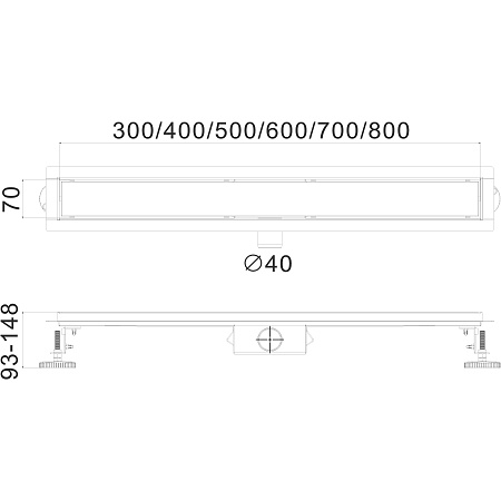 Трап HAIBA HB94500, сатин  500 мм
