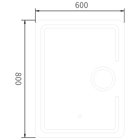 Зеркало HAIBA HB661 LED 600*800 мм с макияжным зеркалом