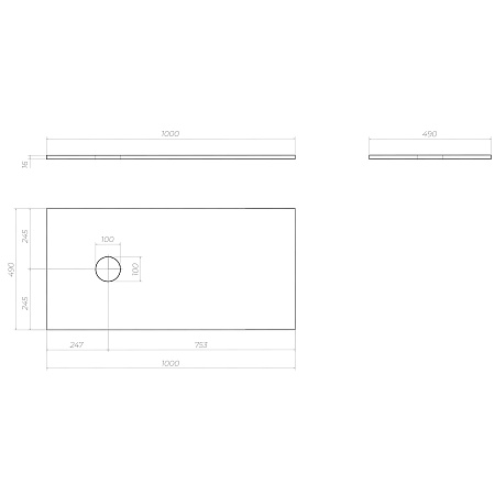 Столешница VIGO Urban 1000 для стир.машины/раковины