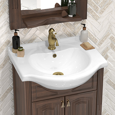 Тумба OPADIRIS Риспекто 55, орех антикварный (нагал) (под раковину CeraStyle Nil 55)