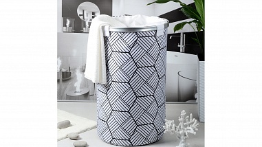 Fixsen FX-1033B Корзина для белья на завязках белая