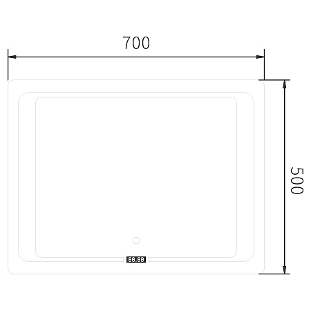 Зеркало HAIBA HB664 LED 700*500 мм