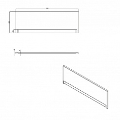 Панель Cersanit для ванны фронтальная UNIVERSAL TYPE 1 170