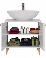 Тумба Dreja LUNO 60 см., напольная, 2 дверцы, белый глянец