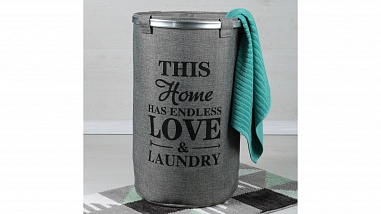 Fixsen FX-1031A Корзина для белья FX-1031A, серая, 80 литров