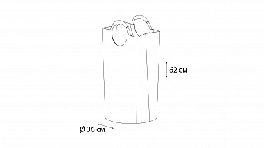 Fixsen FX-1012 Корзина для белья с алюминиевыми ручками бежевая