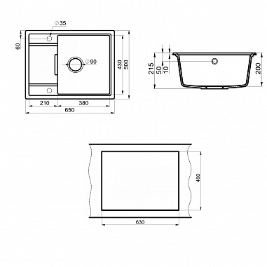Мойка кухонная Point Стил 65 светло-бежевый