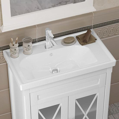 Тумба OPADIRIS Палермо 70, белый матовый (под раковину CeraStyle FRAME 70)