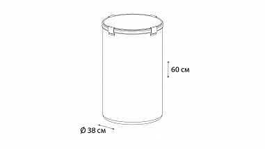 Fixsen FX-1031B Корзина для белья бежевая 
