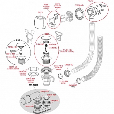 Сифон для ванны CLICK/CLACK с напуском воды через перелив, хром, арт.A508CKM-120