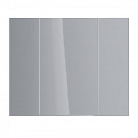 Шкаф зеркальный Lemark UNIVERSAL 100х80см 3-х дверный, цвет корпуса: Белый глянец
