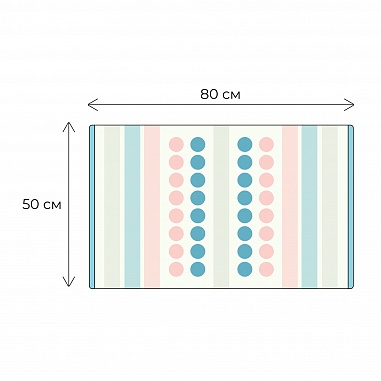 Fixsen LOTUS FX-8030W Коврик для ванной 50х80см, mix розовый/синий/белый/серый