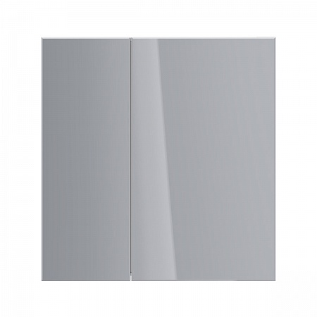 Шкаф зеркальный Lemark UNIVERSAL 80х80см 2-х дверный, цвет корпуса: Белый глянец