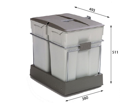 Системы сортировки мусора ALBIO 40 2x30 L, пластик