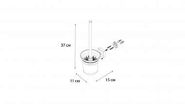 Fixsen KVADRO FX-61313 Ёрш для туалета 