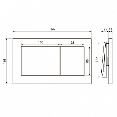 Клавиша смыва для инсталляции Point Ника, белая, PN44081W